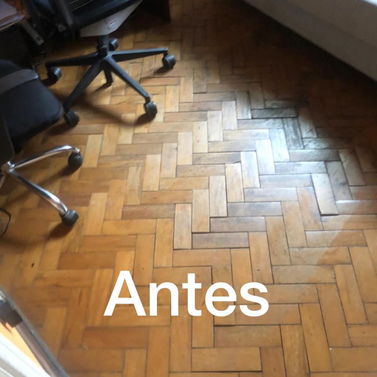 Antes: taco espinha de peixe ressecado